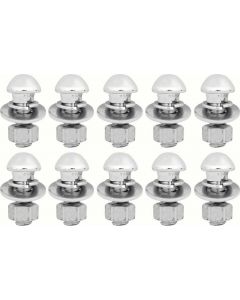 1947-72 GM Truck 10 Piece Chrome Bumper Bolt Set 1/2" x -13 x 1-1/2